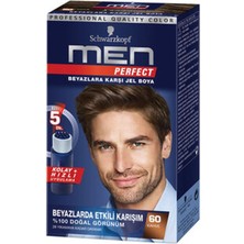 4 Adet Men Perfect 60 Kahve Erkek Saç Boyası 80 ml