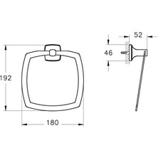 Base 400 A44120 Halka Havluluk, Krom