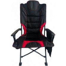 3 Adet Proforce Lüks Kamp Koltuğu Siyah - Kırmızı
