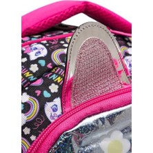 Wia Cat 3 Bölmeli Okul Çanta Seti, Tek Ebat, SWG-007, Siyah, Kız-Çocuk