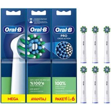 4 Adet Oral-B Yedek Başlık Cross Action 6'lı