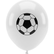 1 Adet Jojo Balloons 12" Taraftar Siyah Beyaz Baskılı Balon 6'lı