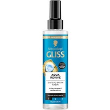 2 Adet Gliss Aqua Revive Nemlendirici Sıvı Saç Bakım Kremi - Hyaluron ve Deniz Yosunu Özü ile 200 ml