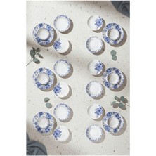 2 Adet Bambum Moderna Porselen Yemek Takımı Blue 24 Parça