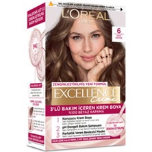 L'Oréal Paris 1 Adet Excellence Creme Saç Boyası - 6 Açık Kahve 192 ml