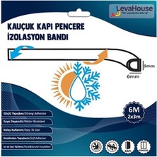 1 Adet Leva House Kapı Pencere Bandı Kauçuk D Tipi 6 M