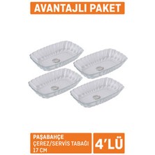 3 Adet Paşabahçe 4'lü Çerez / Servis Tabağı 17 cm