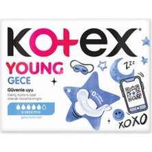 6 Adet Kotex Young Ultra Gece Pedi 6'lı