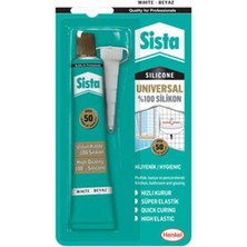 4 Adet Sista Universal Beyaz Silikon 50 G
