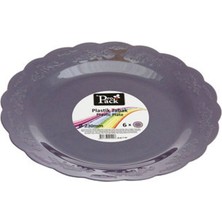 4 Adet Propack Kristal Tabak Mor 6'lı 23 cm