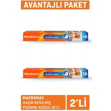 5 Adet Macromax Hazır Kesilmiş Pişirme Kağıdı 2 x 16'lı