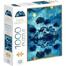 Mavi Evler 1000 Parça 2,2mm Kalınlık 48X68CM Profesyonel Hobi Puzzle Yapboz Serisi