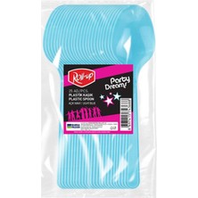 6 Adet Roll-Up Party Dreams Kaşık Mavi 25'li