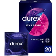 3 Adet Durex Extreme Geciktiricili ve Tırtıklı Prezervatif 20'li