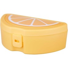 Okul Için Çatallı Vitamin Beslenme Kabı, Okul Beslenme Kutu ve Çantası, 4 Renk (Limon)