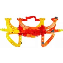 Hot Ones Turbo Oyun Parkuru, 1:64 Ölçekli 2 Araç ve Kolayca Birleştirilebilen Pistle Başa Baş Yarış ve Akrobasi, JFH35