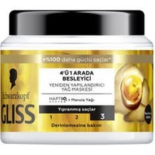 4 Adet Gliss Nutritive Saç Bakım Maskesi 400ML