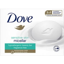 2 Adet Dove Beauty Cream Bar Katı Güzellik Sabunu Micellar Hassas Ciltler Için Nemlendirici Etkili 90 G