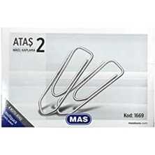 Multipack Ataş No:2 Nikel Kaplı 100 Adet 4 Paket