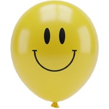 2 Adet Jojo Balloons 12" Gülen Yüz Baskılı Balon 6'lı