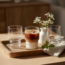 Kavisli Tasarımlı 3’lü Cam Bardak Seti – 350 ml – Şık Sunum, Soğuk & Içeceklere Uygun Modern Tasarım
