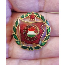 Banknoting Macaristan Sosyalist Dönem Rozet-Pin. Renkli Mineli.