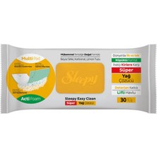 3 Adet Sleepy Yağ Çözücü Yüzey Temizlik Havlusu 30'lu