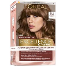L'Oréal Paris 3 Adet L Oréal Paris Excellence Creme Nude Renkler Saç Boyası - 6u Nude Koyu Kumral