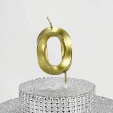 0 Sıfır Rakamlı (Altın) Mum 6.5 cm