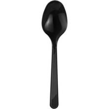 4 Adet Roll-Up Party Dreams Plastik Kaşık Siyah 25'li