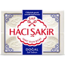 6 Adet Hacı Şakir Doğal Beyaz Kalıp Sabun 4X150 G