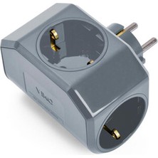 5 Adet Viko Yonca Plus Gri Üçlü Topraklı Priz