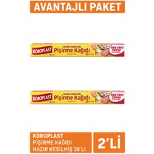 3 Adet Koroplast Pişirme Kağıdı Hazır Kesilmiş 2 x 16'lı
