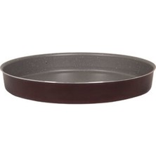 5 Adet Mehtap Mor Granit Yuvarlak Tepsi 34 cm