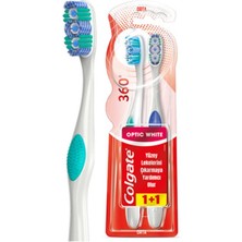 2 Adet Colgate 360 Optik Beyaz Orta Diş Fırçası 1+1