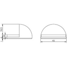 Kapı Stoperi Yapışkanlı Mat - 5 Adet