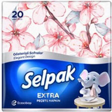 6 Adet Selpak Extra Desenli Peçete 20'li