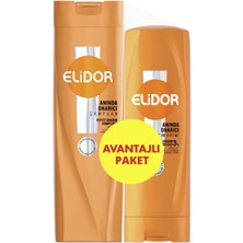 3 Adet Elidor Anında Onarıcı Şampuan 400 ml + Saç Kremi 200 ml