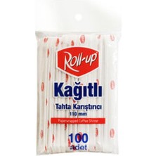 5 Adet Roll-Up Tekli Sarım Ahşap Karıştırıcı 100'LÜ 11 cm