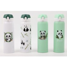 2 Adet Touch Me Panda Desenli Termos 450 ml