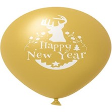 4 Adet Jojo Balloons 12" Happy New Year Baskılı Balon 6'lı