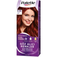 6 Adet Palette Göz Alıcı Renkler 6-88 Yoğun Kızıl Saç Boyası 110 ml