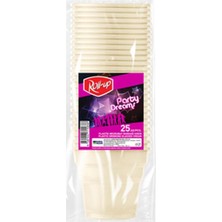 4 Adet Roll-Up Party Dreams Meşrubat Bardağı 25'li Krem (3 G)