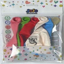 1 Adet Jojo Balloons 12" Dinozor Baskılı Balon 6'lı