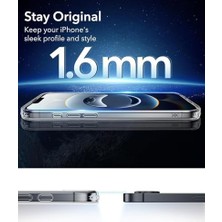 Psr Aksesuar 16E Uyumlu Kılıf - Şarj Özellikli | Şeffaf Sert Pc Embos Kapak | Güçlü Manyetik Telefon Kılıfı | (16E)