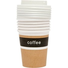 5 Adet Propack 8 Oz (250 Ml) To Go Bardak ve Kapak Seti 6'lı