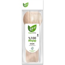 6 Adet Roll-Up Doğaya Dönüş Ahşap Kaşık 8'li