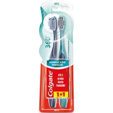 2 Adet Colgate 360 Komple Ağız Temizliği Orta Diş Fırçası 1+1