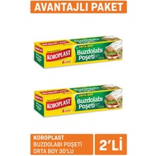 5 Adet Koroplast Buzdolabı Poşeti Orta Boy 2 x 30'lu