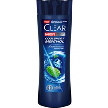 3 Adet Clear Men Kepeğe Karşı Etkili Şampuan Cool Sport Menthol Ferahlatıcı Mentol Etkisi 350 ml